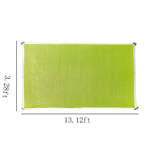 Voile d'ombrage rectangulaire noire 3,28 x 13,12 pi 2