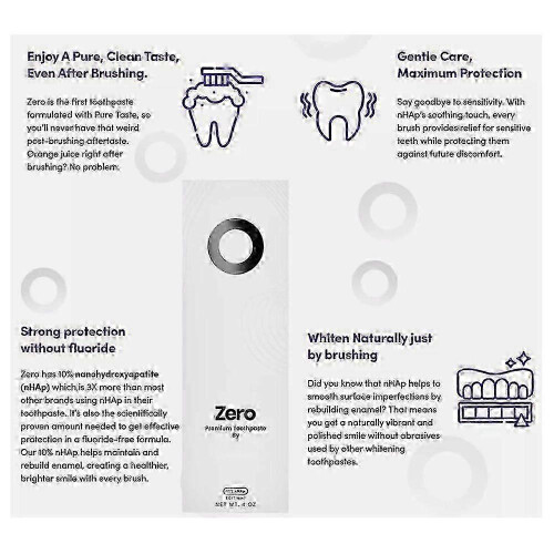 (2pcs) suitable for zero toothpaste 1-3pcs 10% nano-hydroxyapatite for advanced enamel protection 1