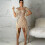 Breathable Polyester Mesh Sequins Dress Elegant Short-Gold XL 4