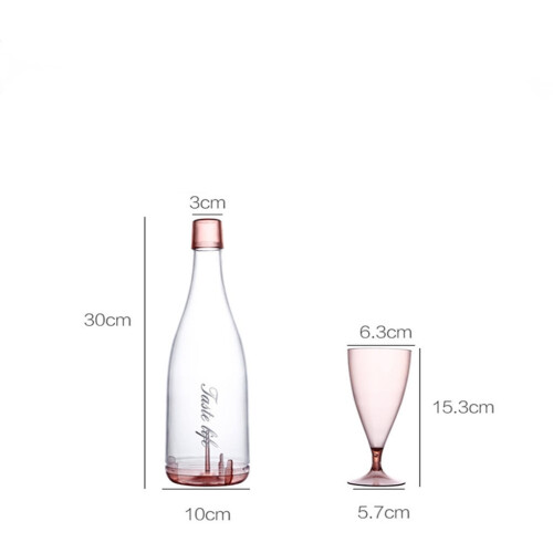 Set di 6 pezzi in plastica con bicchieri da champagne per bevande fredde 2