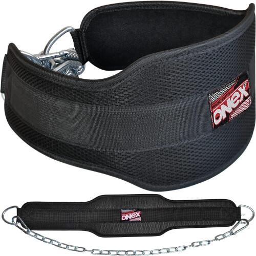 Dip Weightlifting Belt with Steel Chain For Pullup