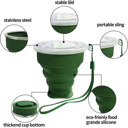 2025 Latest Model Collapsible Cup-Silicone Foldable Expandable Folding Drinking 2