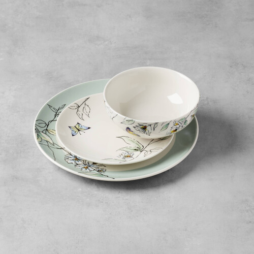 Oneida Botanica dinnerware set 12-piece service for 4 1