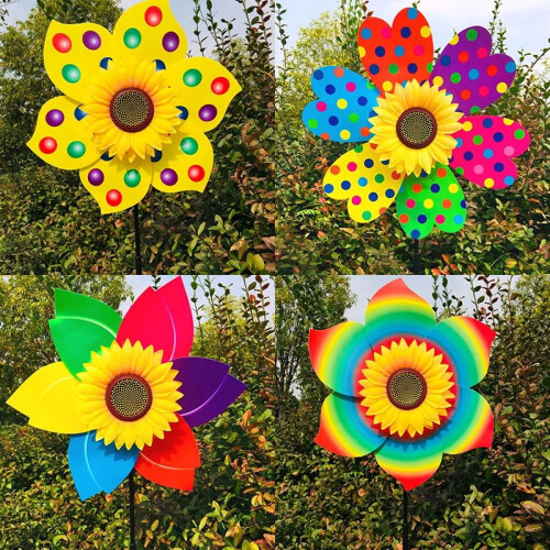 Sonnenblumen-Windmühle, Solar-Spinner, Gartendekoration, 1 Stück 1