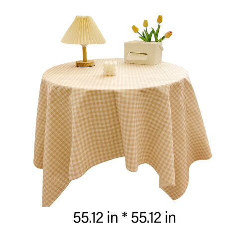 Runde Polyester-Tischdecke, weich, dick, knitterfrei, 1 Stück 2