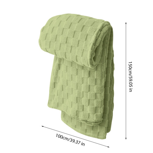 Cotton Bed Blanket King Size Super Soft Green 2