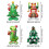Christmas Mylar Balloon - Dinosaur Elk Tree Design 2