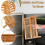 Escurridor de platos de bambú con soporte para utensilios, 2 niveles 5