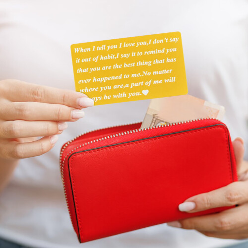 Engraved Wallet Card Inserts for Love Notes Gold 2