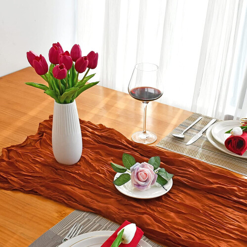 Tulipani artificiali rosa acceso da 34 cm (10 pezzi) 2