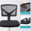 Armless Mesh Office Chair, Height Adjustable, Black 4