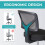 Armless Mesh Office Chair, Height Adjustable, Black 5