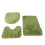 Soft bathroom rug set non-slip 3-piece green 2