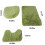 Polyester Bathroom Carpet Set Non-Slip PVC Backing 3-Piece 3