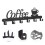Wall-Mounted Black Iron Mug Holder Rack 3