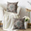 Fodere per cuscini Boho, marrone e blu, 20x20 cm, set da 2 3