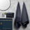 Set di asciugamani da bagno viola, 100% cotone, 600 g/m², 5 pezzi. 2