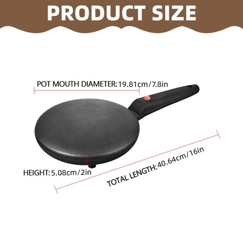 Instant Crepe Maker Non-Stick Electric Griddle 8 inch 2