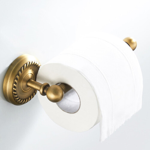 Portarotolo da parete in ottone anticato 1