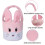 Poaug Easter Bunny Basket Green Plush Tote with Foldable 5