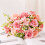 Kunstig silkepeonbukett 30 cm 3