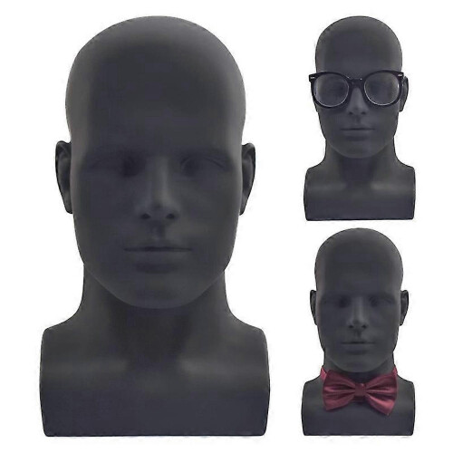 Male Mannequin Head Professional Manikin Head (Matte Black) 1