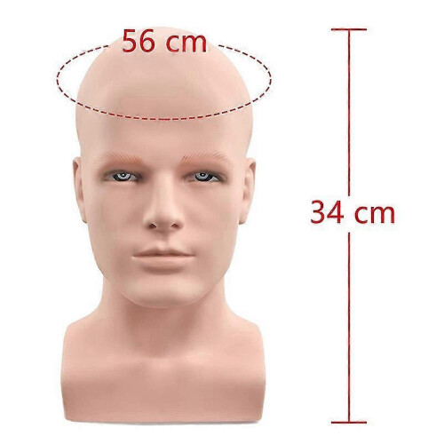 Male Mannequin Head Professional Manikin Head (Matte Black) 2