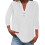 Women's cotton and linen shirt, solid color,-White M 1