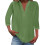Women's cotton and linen shirt, solid color,-Green S 1