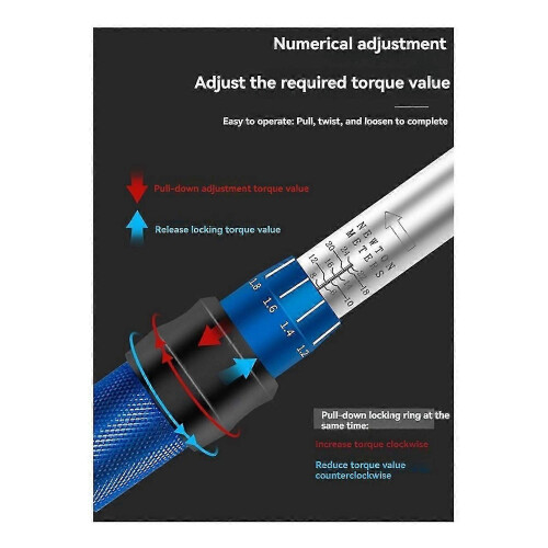 1/4in 2-24Nm Torque Spanner Adjustable Torque Wrench 1