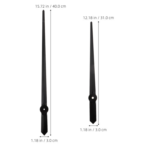 Ace de ceas din aluminiu negru, lucioase, scurte 1