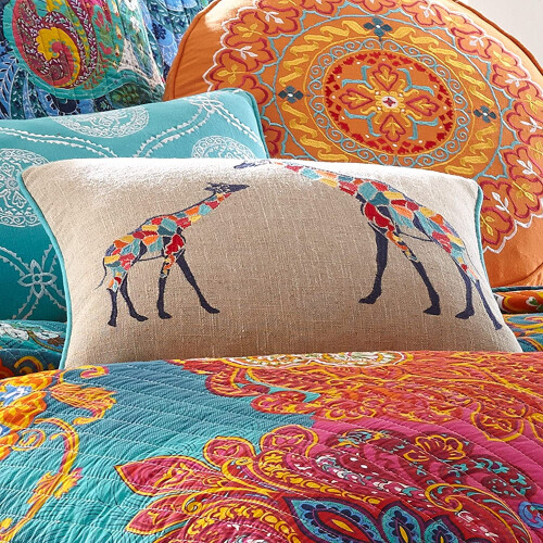 Almofada decorativa Levtex Home Mackenzie, girafa, 35,5 x 45,7 cm (14 x 18 polegadas) 2