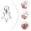 Star Shape Claw Swivel Snap Hook com aneis de chave Clips de metal de 1,3 polegadas para acessórios de bolsa e ofícios 4