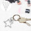 Star Shape Claw Swivel Snap Hook com aneis de chave Clips de metal de 1,3 polegadas para acessórios de bolsa e ofícios 8