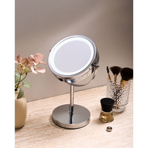 Beliani Makeup Mirror LED VERDUN Silver 1