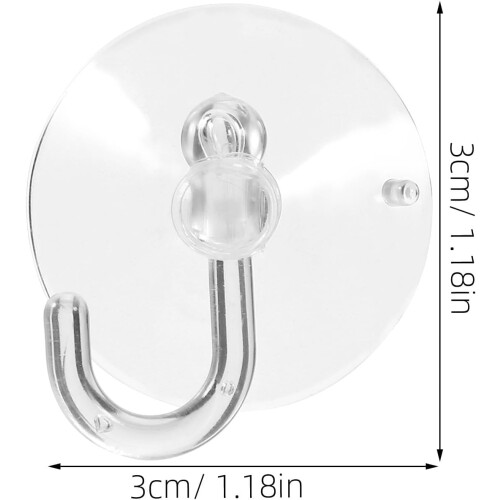 50pcs Suction Cup Hooks Plastic Heavy Duty No Tools Damage-Free Towel Hanger 1