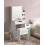Beliani Dressing Table with Mirror and Stool GATINEAU White 2