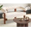 Beliani Sofa 2 Seater ILBRO Boucle Off-White/ Dark Brown 4