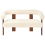 Beliani Sofa 2 Seater ILBRO Boucle Off-White/ Dark Brown 2