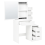 Beliani Dressing Table with Mirror and Stool GATINEAU White 4