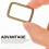 100Pcs Stainless Steel Strap Buckles Rectangular Belting Connecting Tool Sturdy Purse Making Supplies 7