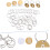 50pcs Engraved Round Tags Plastic Tag Key Ring for Table Numbers Luggage Key Labels 6