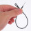 100pcs Black 17cm Tag Security Strings with Steel Wire Loop 5