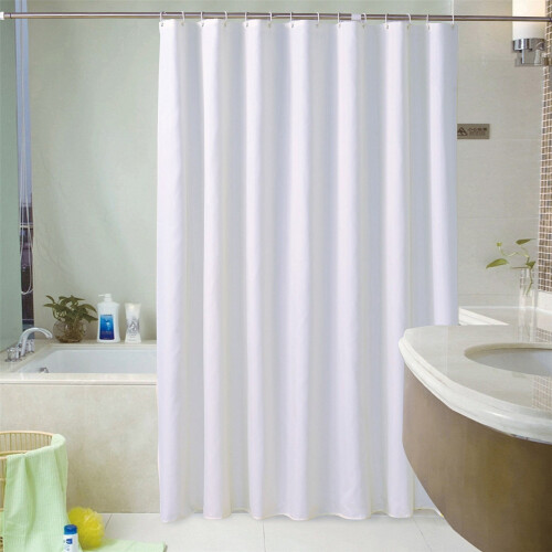 White PEVA Shower Curtain Liner36x72in 1