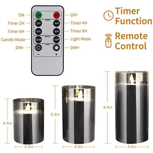 Electronic Candle with Remote Control LED Flame Home Decor 2