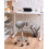 Beliani Saddle Stool DUMONT Faux Leather Taupe 2
