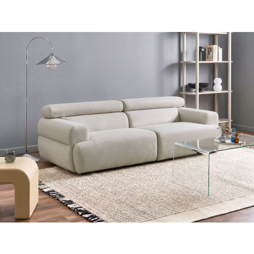 Beliani Sofa 3 Seater HOVDEN Fabric Off-White 1