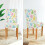 Eggs Bunny Blommor Stolsöverdrag Set med 4 5