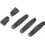100pcs Black Plastic Key Ring Clips Acrylic Keychain Connectors Flexible Folding Mini Clips 5