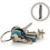 100pcs Black Plastic Key Ring Clips Acrylic Keychain Connectors Flexible Folding Mini Clips 6